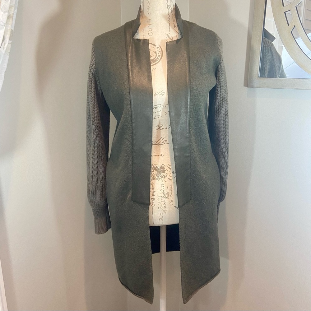 BCBGMaxAzria Merino Wool, Lambs Wool & Cashmere Blend Open Cardigan XXS